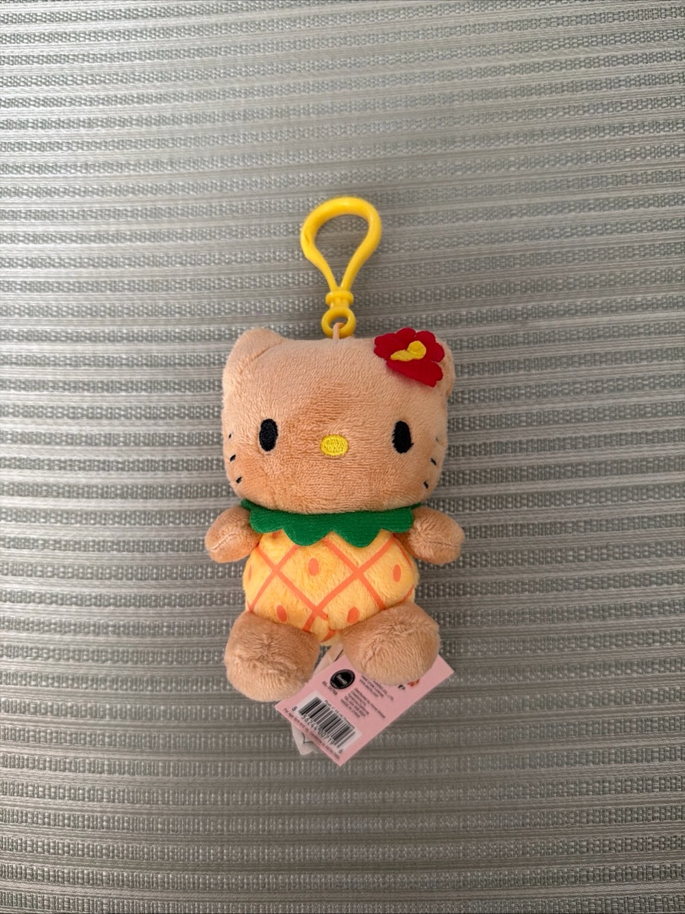 Hawaii Hello Kitty Peach Pineapple Keychain Plush